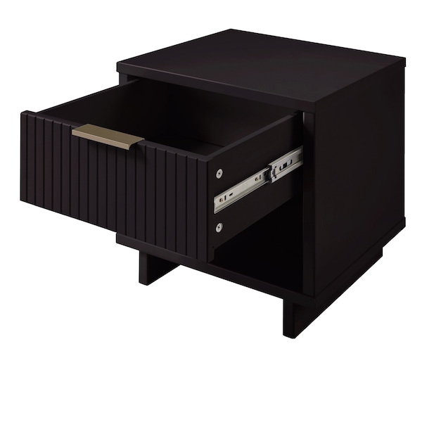 Manhattan Comfort Granville Nightstand 1.0 in Black - NS-5002