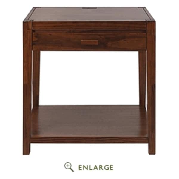 Casual Home Notre Dame Night Stand with USB Port, Warm Brown - CA627328