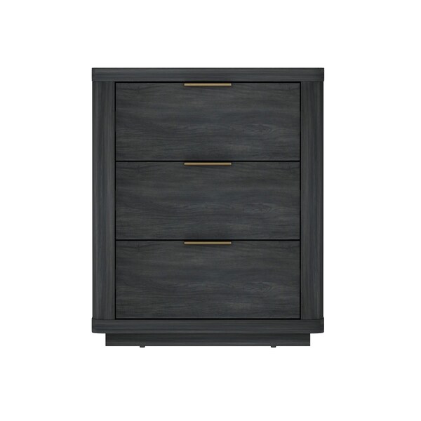 Manhattan Comfort Evelyn Nightstand in Charcoal Grey - NS013-CH