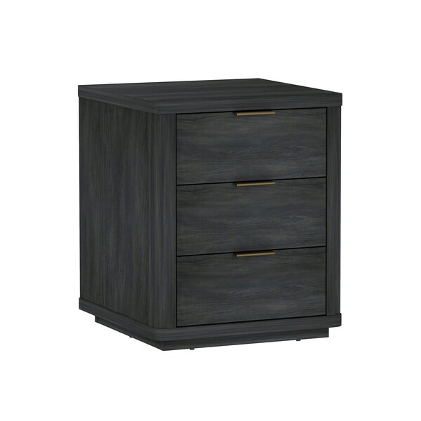 Manhattan Comfort Evelyn Nightstand in Charcoal Grey - NS013-CH