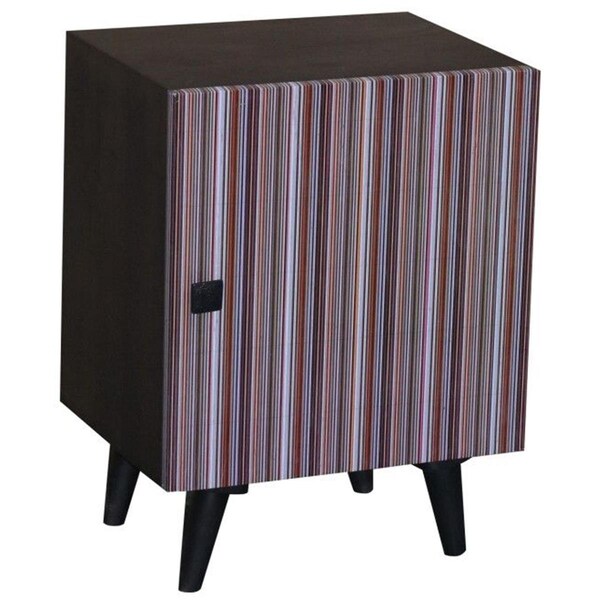 Progressive Furniture Outbound Nightstand - 1 Cabinet, Deco Iron - A834-68