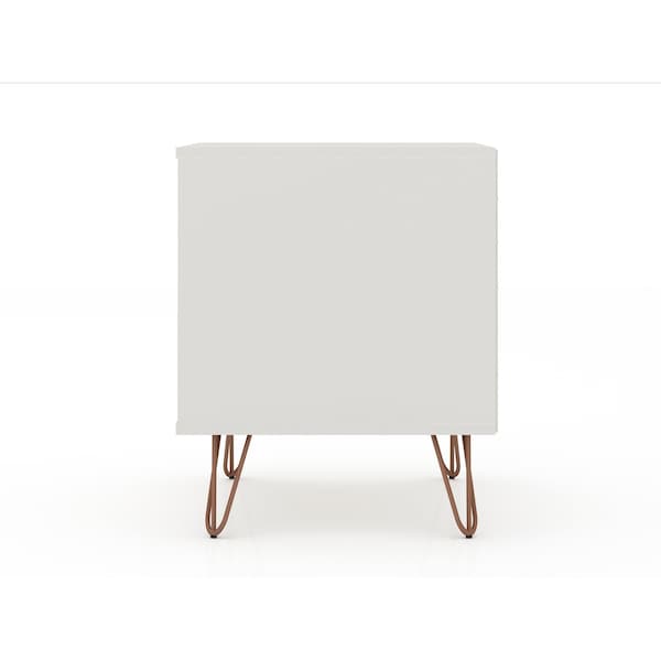 Manhattan Comfort Rockefeller Nightstand 2.0 in Off White (Set of 2) - 2-102GMC8