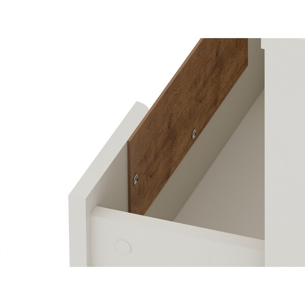 Manhattan Comfort Rockefeller Nightstand 2.0 in Off White (Set of 2) - 2-102GMC8