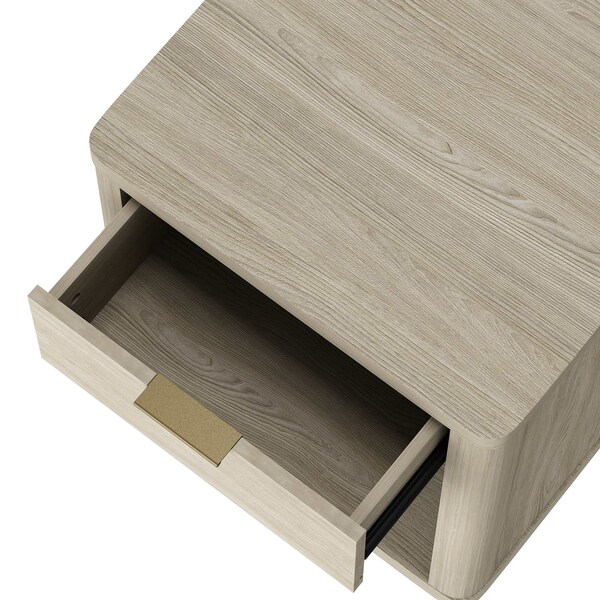 Manhattan Comfort Evelyn Nightstand in Natural - Set of 2 - 2-NS011-NA
