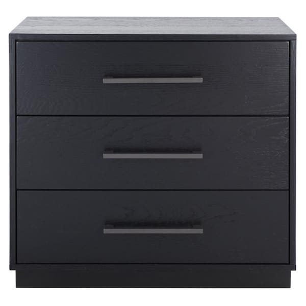 Safavieh Mallory 3 Drawer Nightstand, Dark Brown - SFV2119A
