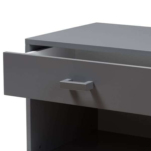 Baxton Studio Deirdre Modern Grey Wood 1-Drawer Nightstand - 143-7886