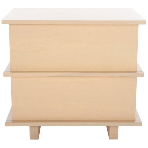 Safavieh Rodney 2 Drawer Nightstand, White Washed - NST9204A