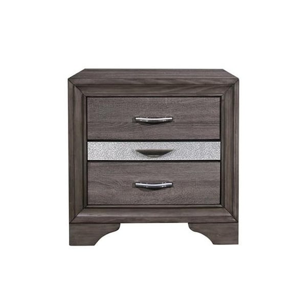 Global Furniture Usa Global Furniture USA SEVILLE-MALAMINE GREY-NS Seville Grey Nightstand - SEVILLE-MALAMINE GREY-NS
