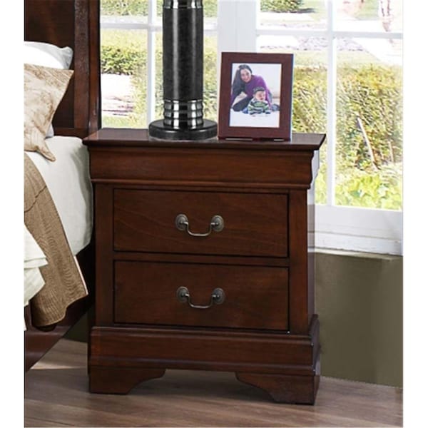 Made4Mattress Mayville Night Stand in Brown Cherry - MA2586325
