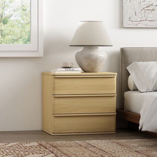 Manhattan Comfort Molly Nightstand in Natural Oak - NS008-NO
