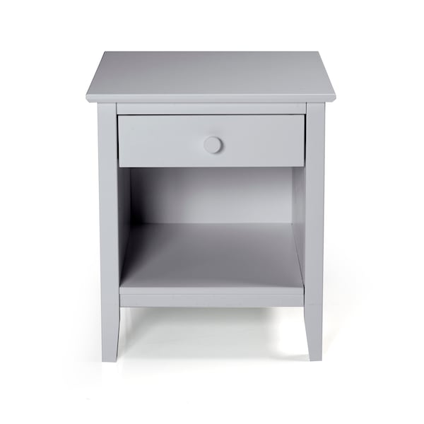 Alaterre Furniture Simplicity Wood Nightstand, Dove Gray - AJSP0180