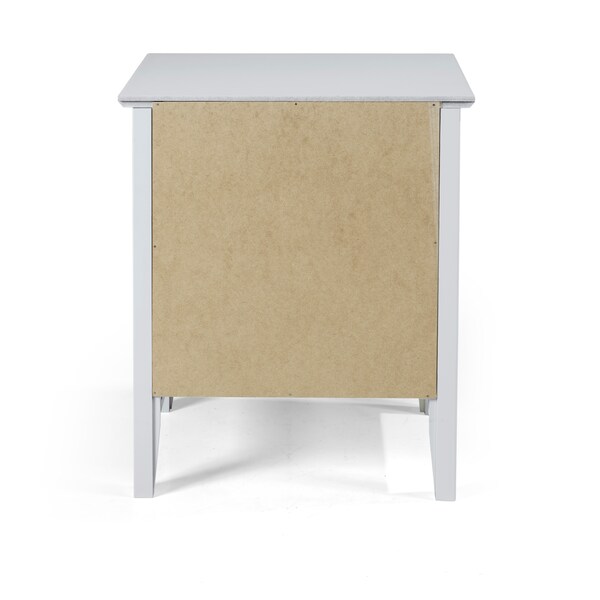 Alaterre Furniture Simplicity Wood Nightstand, Dove Gray - AJSP0180