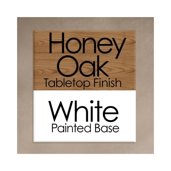 Hastings Home Side Table with Drawer Narrow End and Storage Shelf, 2 Toned Wood Stand for Bedroom (White and Oak) - 929821XLH