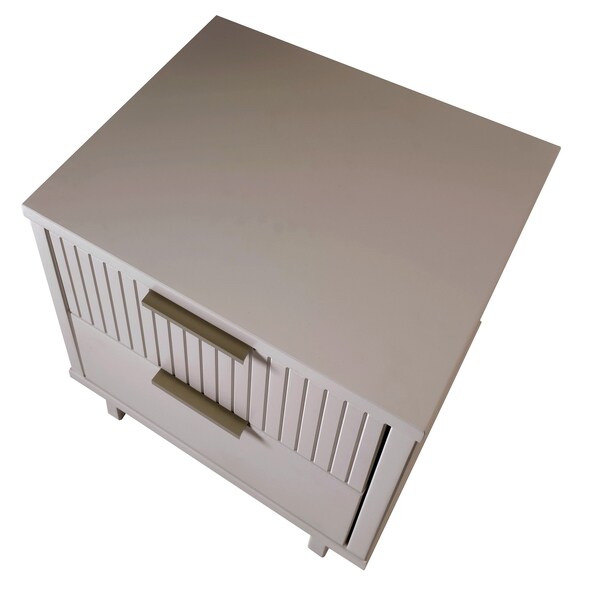 Manhattan Comfort Granville Nightstand 2.0 in Light Grey - NS-5016
