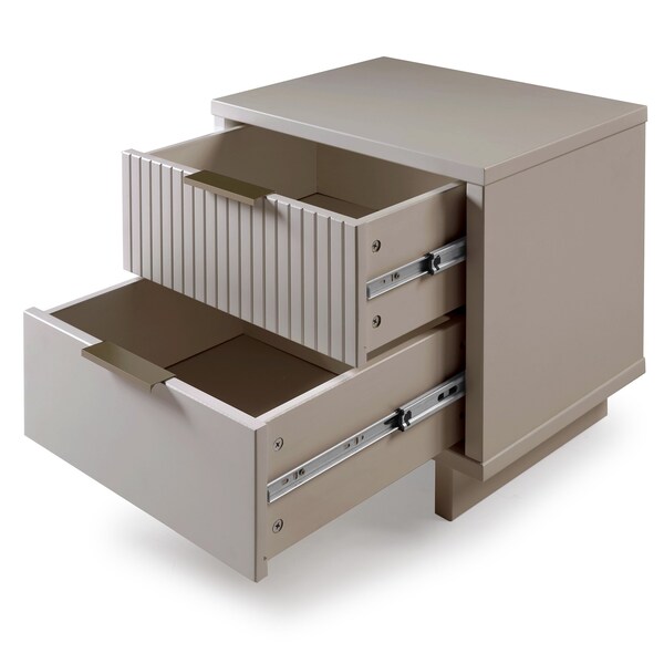 Manhattan Comfort Granville Nightstand 2.0 in Light Grey - NS-5016