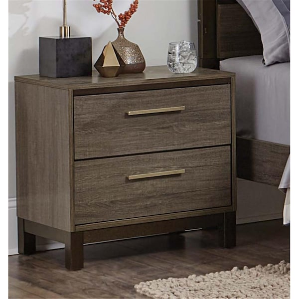 Home Elegance Collection Night Stand- Grey - 23.5 X 15.75 X 23 In. - 1936-4