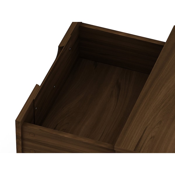 Manhattan Comfort Rockefeller Nightstand 2.0 in Brown (Set of 2) - 2-102GMC5
