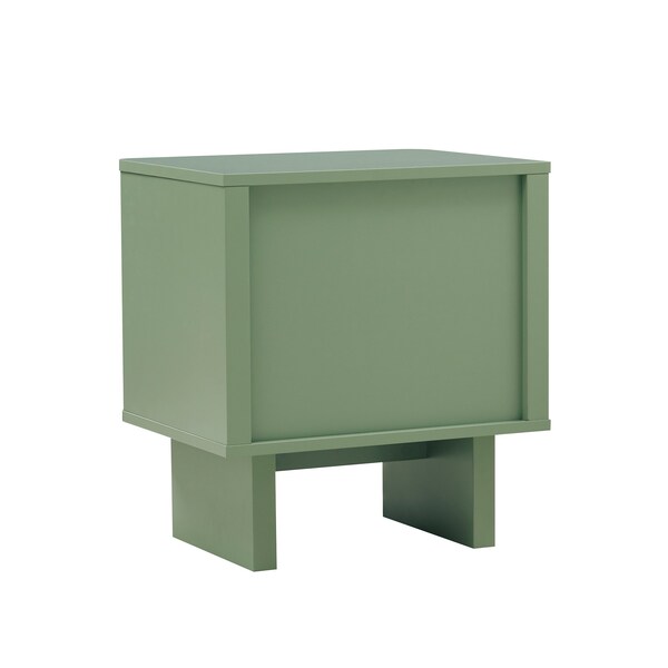Manhattan Comfort Ella Nightstand in Sage Green- Set of 2 - 2-NS005-GR