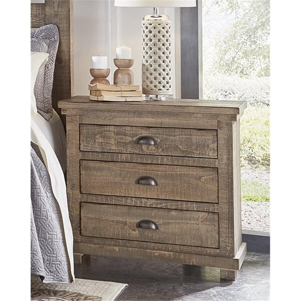 Progressive Furniture 31 X 32 X 17 In. Bedroom Nightstand - Weathered Gray - P635-43
