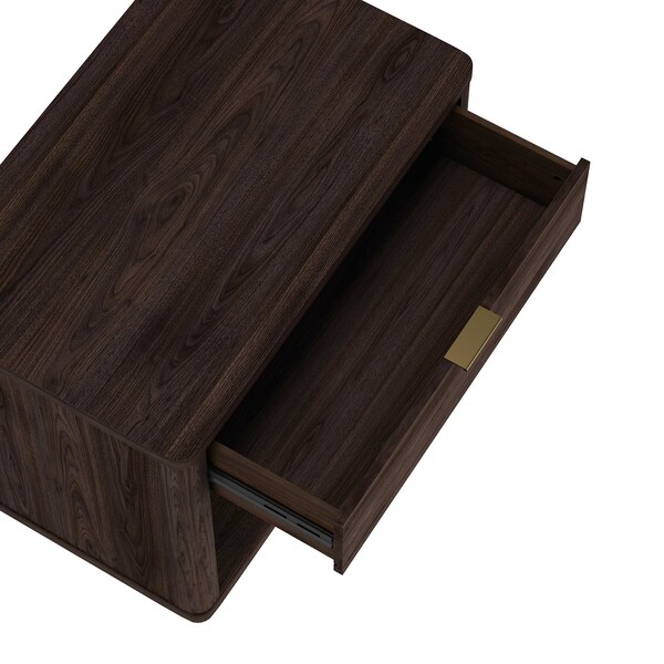 Manhattan Comfort Evelyn 32in Nightstand 2.0 in Brown - Set of 2 - 2-NS012-BR
