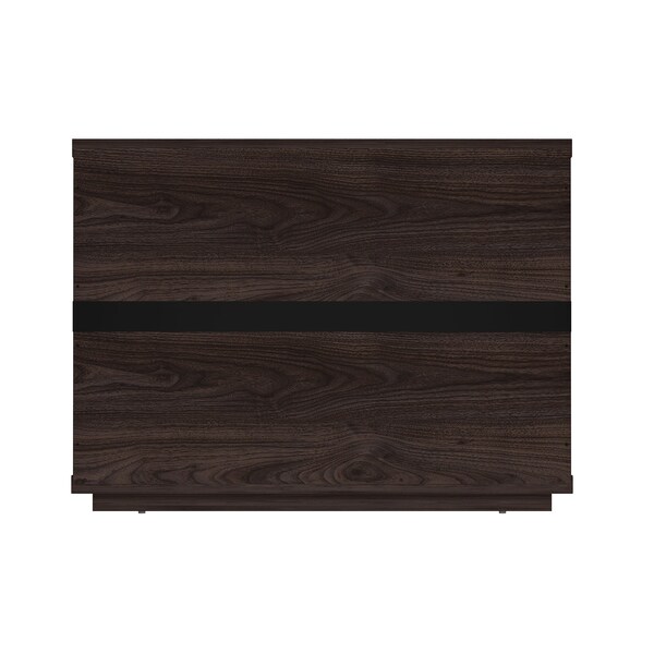 Manhattan Comfort Evelyn 32in Nightstand 2.0 in Brown - Set of 2 - 2-NS012-BR
