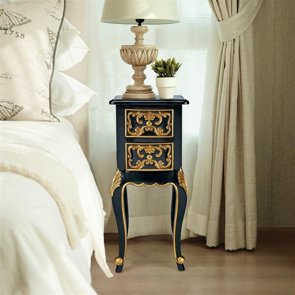 Design Toscano Princess Josephine's French Baroque Petite Bedside Table: Each - AF57659