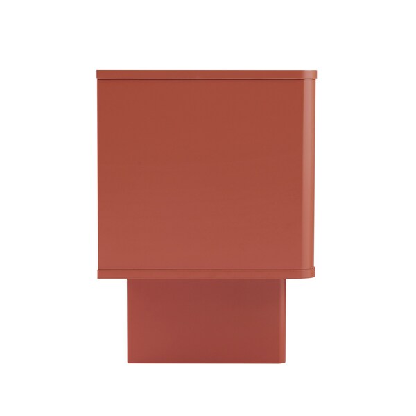 Manhattan Comfort Ella Nightstand in Terracotta- Set of 2 - 2-NS005-OR