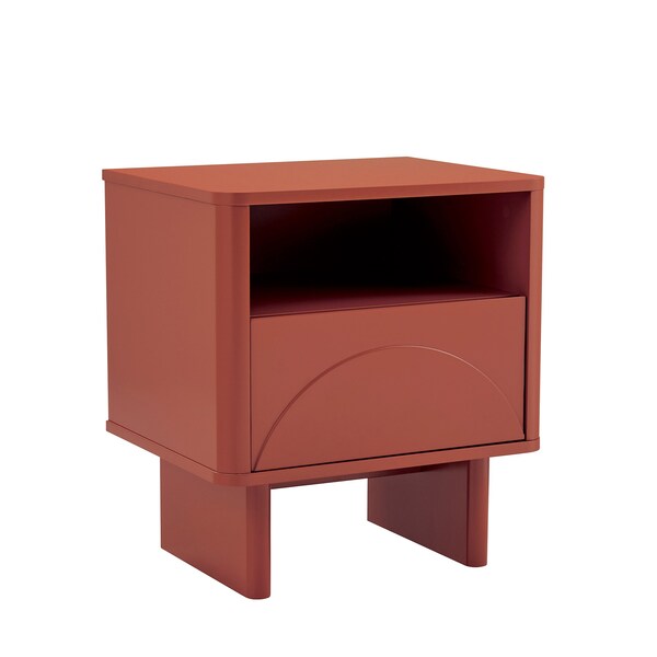 Manhattan Comfort Ella Nightstand in Terracotta- Set of 2 - 2-NS005-OR