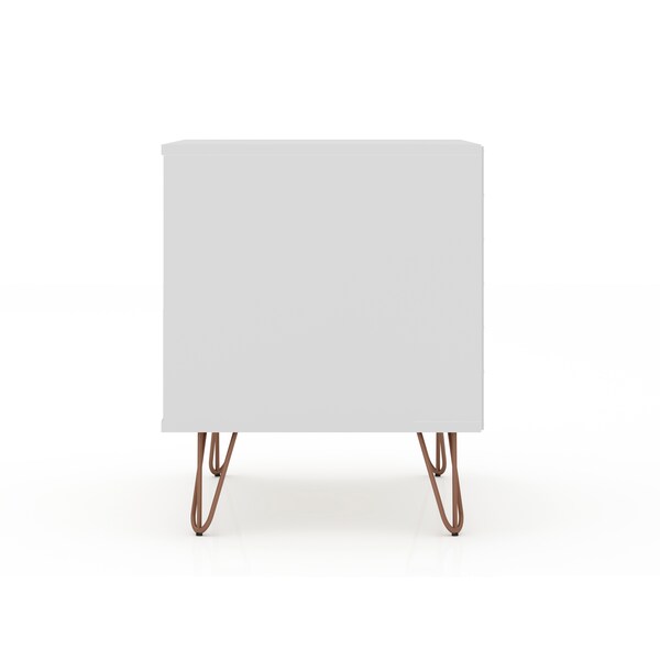 Manhattan Comfort Rockefeller 2.0 Nightstand, White - 102GMC1