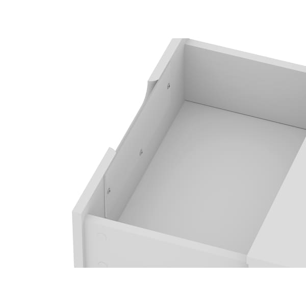 Manhattan Comfort Rockefeller 2.0 Nightstand, White - 102GMC1