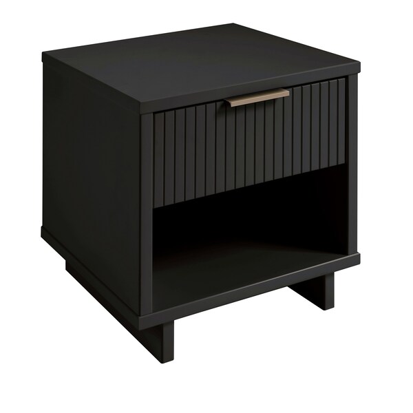 Manhattan Comfort Granville Nightstand 1.0 in Dark Grey - NS-5005