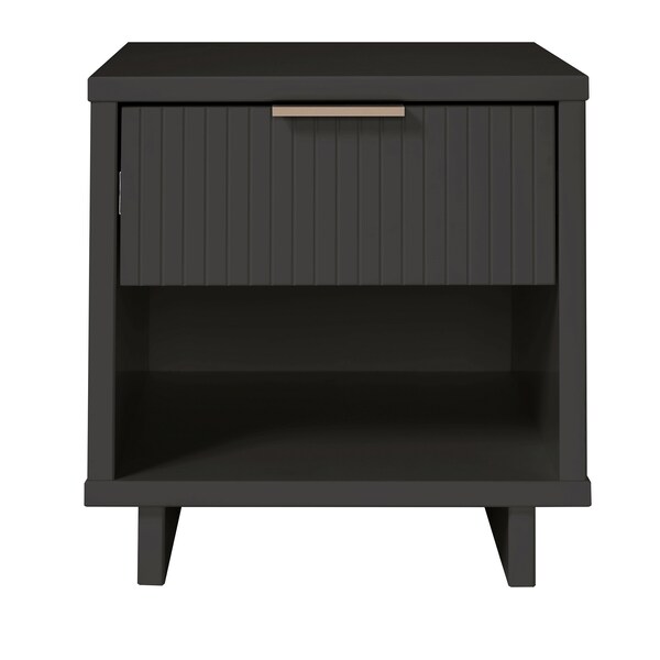 Manhattan Comfort Granville Nightstand 1.0 in Dark Grey - NS-5005