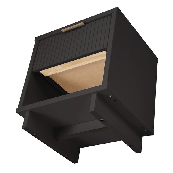 Manhattan Comfort Granville Nightstand 1.0 in Dark Grey - NS-5005