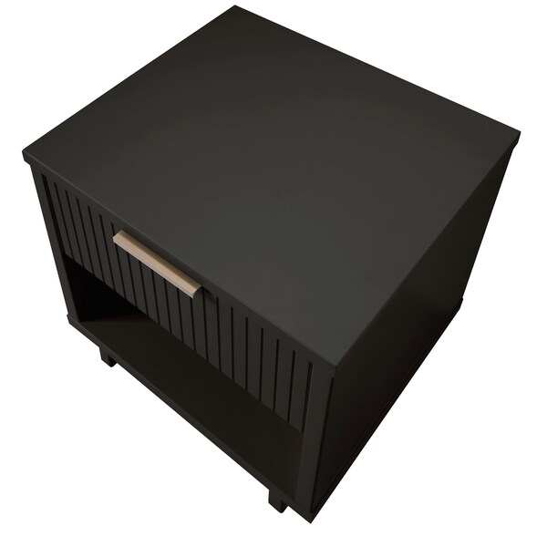 Manhattan Comfort Granville Nightstand 1.0 in Dark Grey - NS-5005