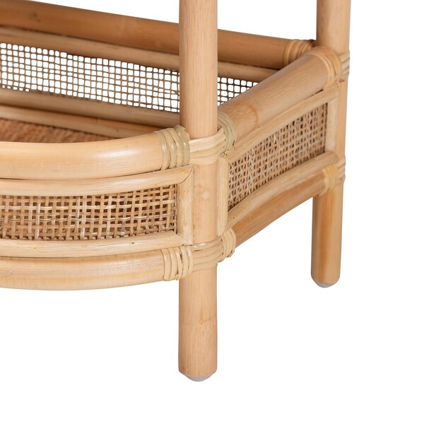 Bali & Pari Divitia Bohemian Natural Rattan 1-Drawer Nightstand - 244-13672-ZORO