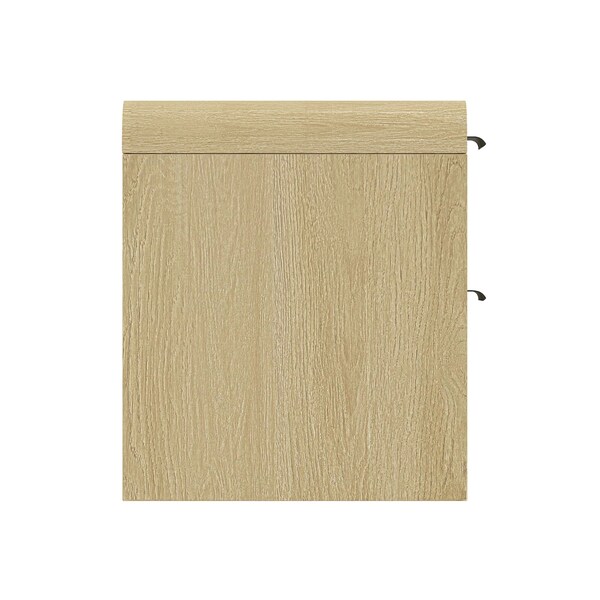 Manhattan Comfort Grace Nightstand in Natural Oak and Black - NS007-NO