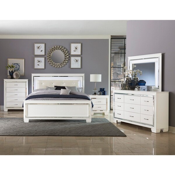Homelegance Allura LED Night Stand, White - 1916W-4