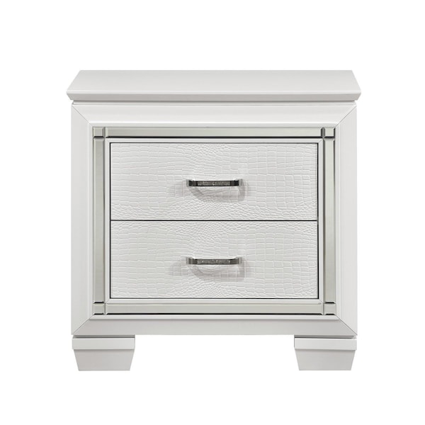 Homelegance Allura LED Night Stand, White - 1916W-4