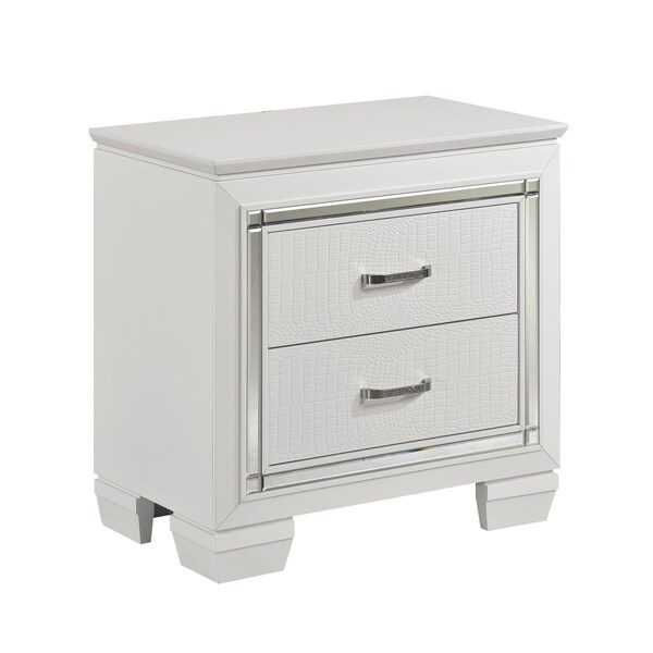 Homelegance Allura LED Night Stand, White - 1916W-4