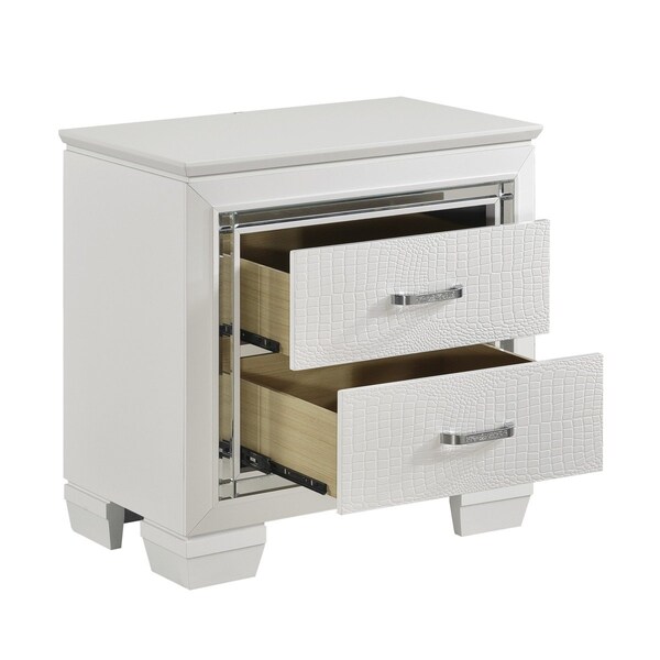 Homelegance Allura LED Night Stand, White - 1916W-4