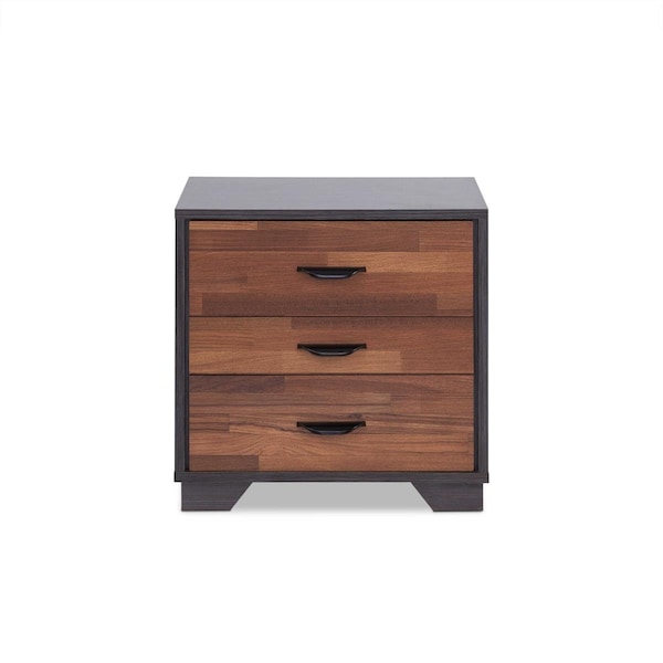 Made-To-Order 18.9 x 19.69 x 15.75 in. Walnut & Espresso Nightstand - MA3112437