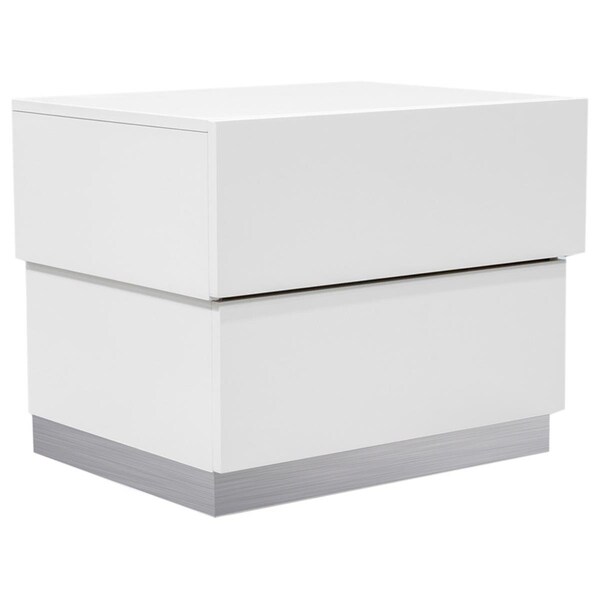 Kd Gabinetes Florence White Modern 2 Drawer Bedroom Nightstand - KD2815144