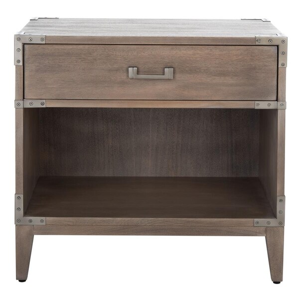 Safavieh Nisha 1 Drawer Wood Nightstand, Light Brown - SFV7707B