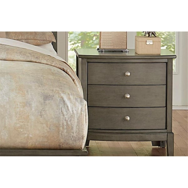 Made4Mattress 27.75 x 18.25 x 26.25 in. Cotterill Night Stand - Gray - MA1360754