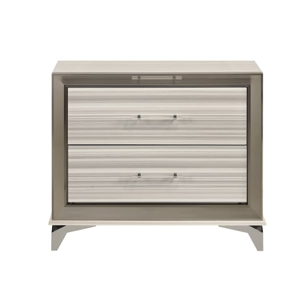 Global Furniture Usa Modern  Zebra Zambrano White Nightstand - 2518