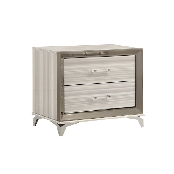 Global Furniture Usa Modern  Zebra Zambrano White Nightstand - 2518