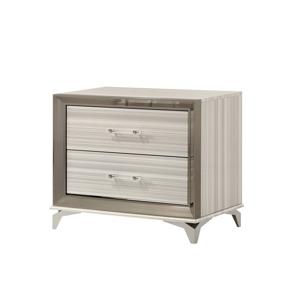 Global Furniture Usa Modern  Zebra Zambrano White Nightstand - 2518