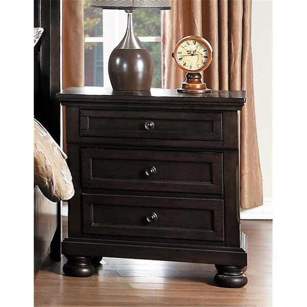 Made4Mattress 29.25 x 18 x 28 in. Begonia Night Stand with Hidden Drawer - Gray - MA1360740