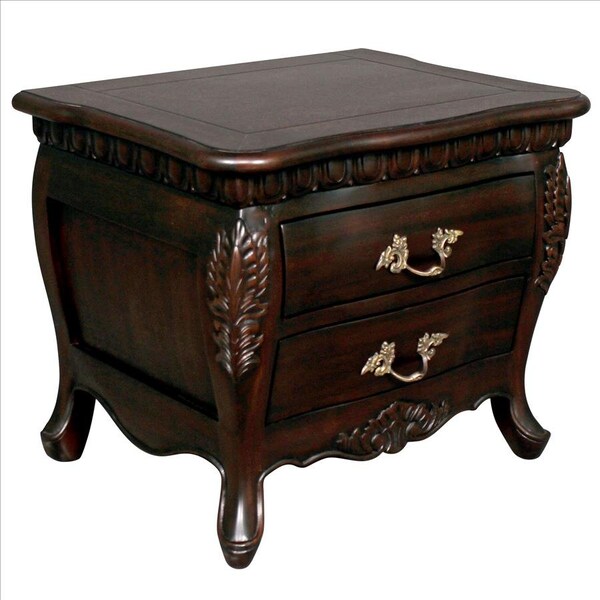 Design Toscano Sorbonne French Nightstand Bombe Table: Each - AF2642
