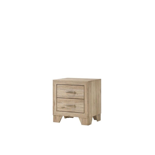 Acme Furniture Industry Acme Furniture  24 x 16 x 22 in. Miquell 2 Drawer Nightstand, Natural - 28043